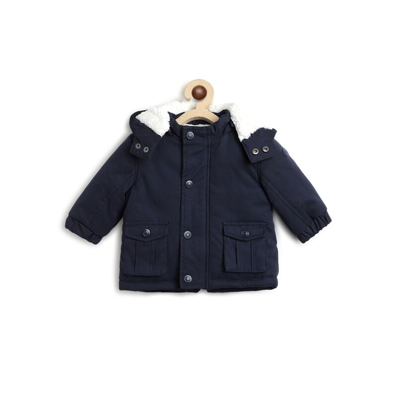 Infants Dark Blue Long Sleeve Jacket image number 0